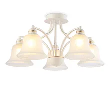 Люстра потолочная TR3050 Ambrella light белая на 5 ламп, основание белое в стиле классический 