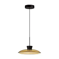 Светильник подвесной LED Saucer 5055/9LA Odeon Light янтарный 1 лампа, основание чёрное в стиле современный 