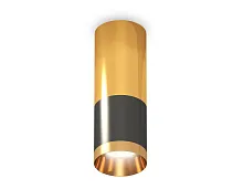 Светильник накладной Techno spot XS6303050 Ambrella light чёрный 1 лампа, основание золотое в стиле модерн круглый
