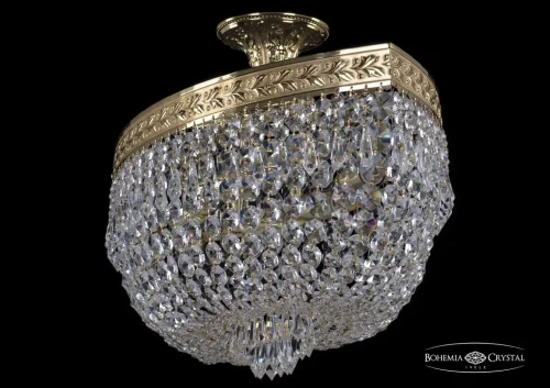 Люстра потолочная хрустальная 19273/70IV G Bohemia Ivele Crystal прозрачная на 8 ламп, основание золотое в стиле классический sp фото 2
