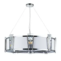 Люстра подвесная Grato A4079LM-8CC Arte Lamp белая на 8 ламп, основание хром в стиле современный 