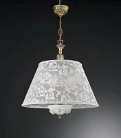 Люстра подвесная  L 9001/50 Reccagni Angelo белая на 3 лампы, основание античное бронза в стиле классический 