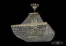 Люстра потолочная хрустальная 19282/H1/45IV G Bohemia Ivele Crystal прозрачная на 8 ламп, основание золотое в стиле классика sp