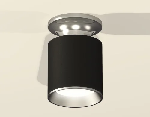 Светильник накладной Techno spot XS6302120 Ambrella light чёрный 1 лампа, основание серебряное в стиле современный круглый фото 3
