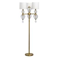 Торшер Оделия 619041503 Chiaro  белый 3 лампы, основание бронзовое в стиле классический
