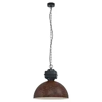 Светильник подвесной лофт Rockingham 43299 Eglo коричневый 1 лампа, основание чёрное в стиле лофт 