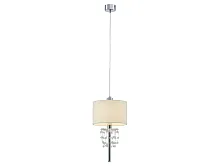 Светильник подвесной 4361/S chrome Newport бежевый 1 лампа, основание хром в стиле американский современный 