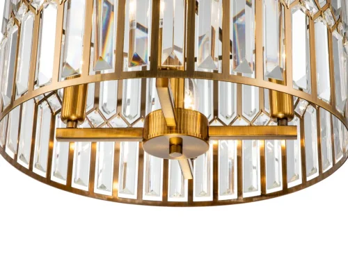 Люстра подвесная Form 6122-420 BR iLamp прозрачная на 4 лампы, основание бронзовое в стиле американский современный  фото 2