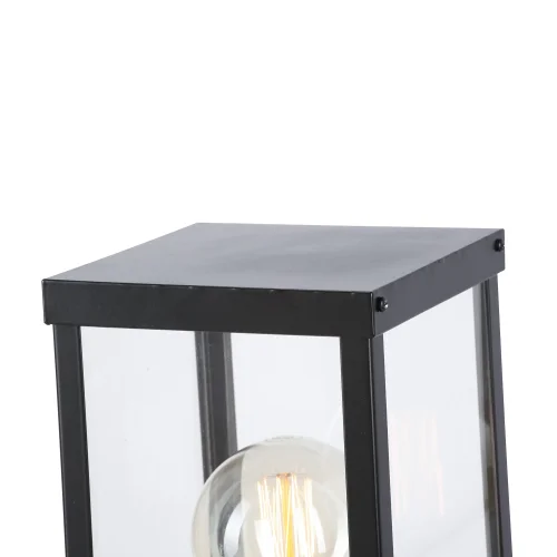 Настольная лампа V8002-1/1L Vitaluce прозрачная 1 лампа, основание чёрное металл в стиле кантри ковка  фото 2