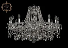 Люстра подвесная хрустальная 11.25.16.300.Cr.Sp Bohemia Art Classic прозрачная на 16 ламп, основание хром в стиле классический 