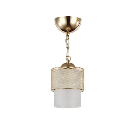 Светильник подвесной Ornella FR2201-PL-01-G Freya белый 1 лампа, основание золотое в стиле современный  фото 2