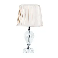 Настольная лампа Capella A4024LT-1CC Arte Lamp серая 1 лампа, основание прозрачное хром хрусталь металл в стиле современный 