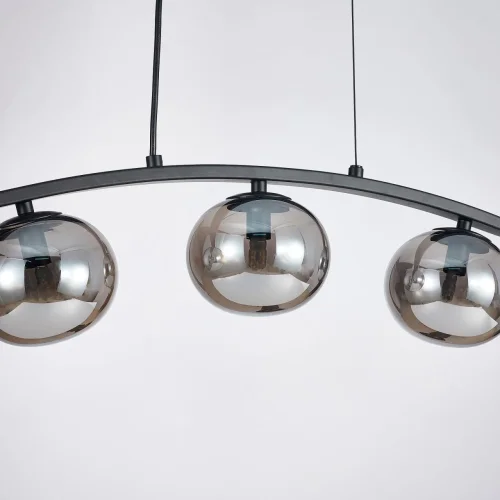 Светильник подвесной Arcata 4054-3P Favourite серый чёрный 3 лампы, основание чёрное в стиле современный шар фото 3