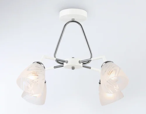 Светильник потолочный TR303291 Ambrella light белый 4 лампы, основание белое в стиле современный классический  фото 2