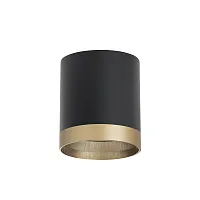 Светильник накладной Rullo GX53 R348790 Lightstar золотой чёрный 1 лампа, основание чёрное в стиле хай-тек современный круглый