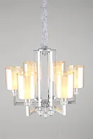 Люстра подвесная Malito OML-79903-06 Omnilux прозрачная на 6 ламп, основание хром в стиле классический 