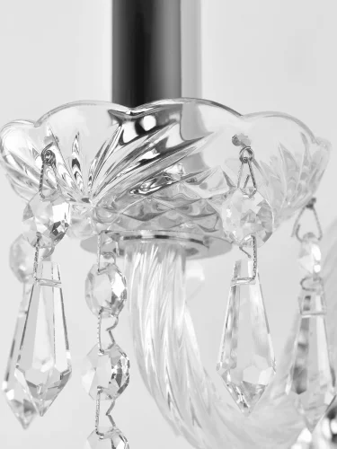 Бра 104B/3/141 Ni Bohemia Ivele Crystal без плафона на 3 лампы, основание прозрачное никель в стиле классический drops фото 4