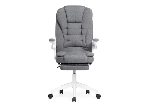 Компьютерное кресло Mitis gray / white 15611 Woodville, серый/ткань, ножки/пластик/белый, размеры - *1130***620* фото 4