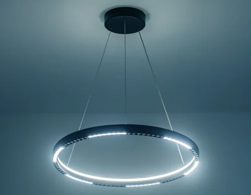 Светильник подвесной LED FL5852 Ambrella light чёрный 1 лампа, основание чёрное в стиле современный хай-тек кольца фото 5