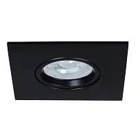 Светильник точечный Giro A2866PL-1BK Arte Lamp чёрный 1 лампа, основание чёрное в стиле современный квадратный