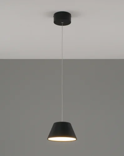 Светильник подвесной LED Atla V10889-PL Moderli чёрный 1 лампа, основание чёрное в стиле современный 