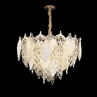 Люстра подвесная Darby CL309262 Citilux прозрачная на 14 ламп, основание золотое в стиле флористика современный Люстра подвесная Darby CL309262 Citilux прозрачная на 14 ламп, основание золотое в стиле флористика современный