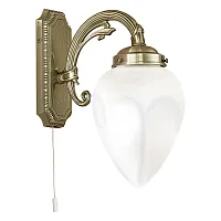 Бра  IMPERIAL 82744 Eglo белый 1 лампа, основание бронзовое коричневое в стиле классика 