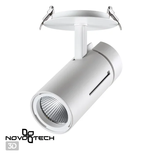 Светильник точечный LED Dep 358600 Novotech белый 1 лампа, основание белое в стиле современный хай-тек  фото 3