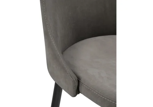 Барный стул Джама темно-серый / черный матовый 448667 Woodville, серый/велюр, ножки/металл/чёрный, размеры - ****460*530 фото 6