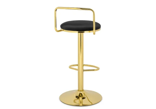 Полубарный стул Lusia black / gold 15681 Woodville, чёрный/велюр, ножки/металл/золотой, размеры - ****380*400 фото 4