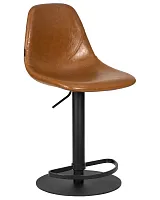 Стул барный  1566-LMN ROME, цвет сиденья коричневый винтажный PU (MS09), цвет основания черный Dobrin, коричневый/экокожа, ножки/металл/чёрный, размеры - 860*1110***445*490