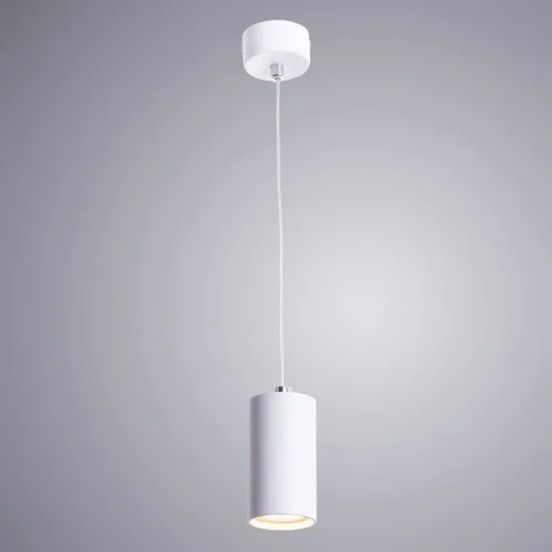 Светильник подвесной Canopus A1516SP-1WH Arte Lamp белый 1 лампа, основание белое в стиле современный трубочки фото 2