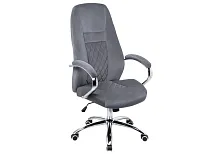 Компьютерное кресло Aragon dark grey 11902 Woodville, серый/велюр, ножки/металл/хром, размеры - *1220***640*720