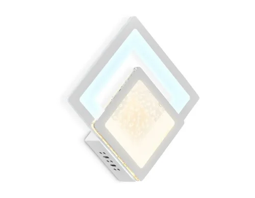 Бра LED FA426 Ambrella light белый на 1 лампа, основание белое в стиле хай-тек квадраты