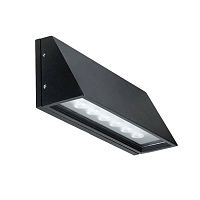 Настенный светильник LED SUBMARINE 357225 Novotech уличный IP54 чёрный 1 лампа, плафон чёрный белый в стиле современный LED