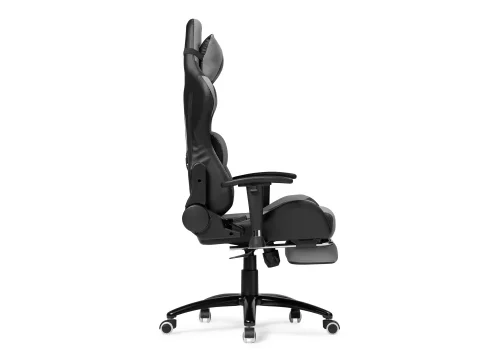 Компьютерное кресло Tesor black / gray 15468 Woodville, серый чёрный/искусственная кожа ткань, ножки/металл/чёрный, размеры - *1350***540* фото 5