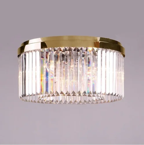 Люстра потолочная 10118/PL gold Newport прозрачная на 8 ламп, основание золотое в стиле современный 