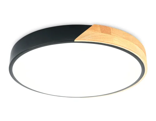 Светильник потолочный LED FZ1305 Ambrella light белый 1 лампа, основание коричневое чёрное в стиле хай-тек современный 