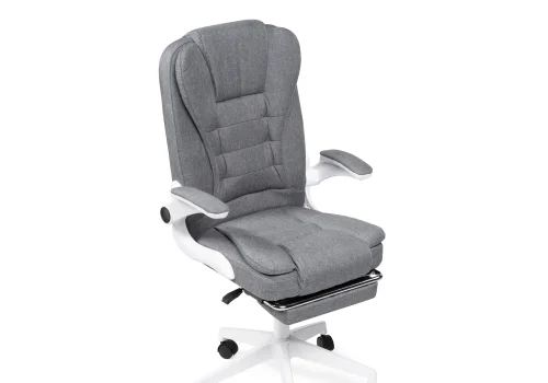 Компьютерное кресло Mitis gray / white 15611 Woodville, серый/ткань, ножки/пластик/белый, размеры - *1130***620* фото 7