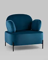 Кресло Кэнди велюр синий УТ000036650 Stool Group, синий/велюр, ножки/металл/чёрный, размеры - *790***860*790мм