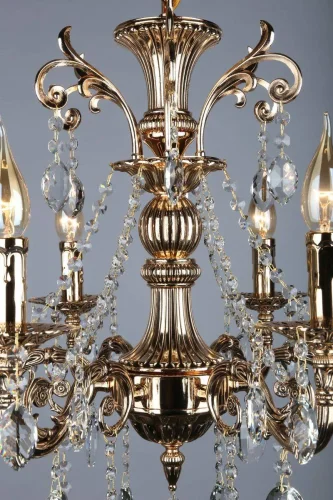 Люстра подвесная Aosta OML-78903-06 Omnilux без плафона на 6 ламп, основание золотое в стиле классический  фото 3