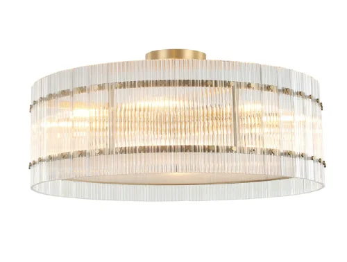 Люстра потолочная 10225+7/PL Newport прозрачная на 12 ламп, основание латунь в стиле классический американский современный 