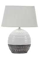 Настольная лампа Tonnara OML-83204-01 Omnilux белая 1 лампа, основание белое керамика в стиле современный 