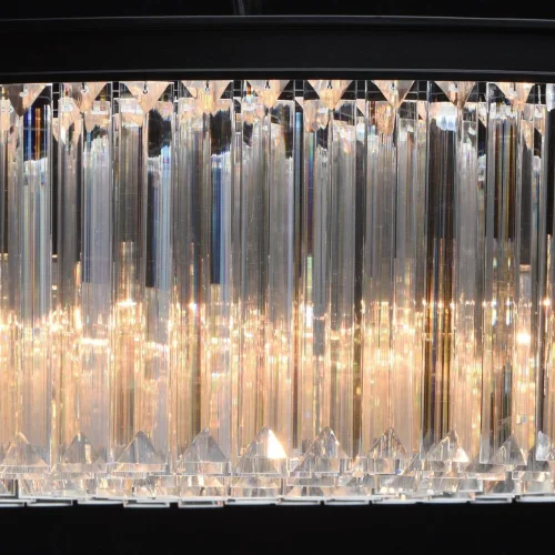Люстра подвесная хрустальная Гослар 498014910 MW-Light прозрачная на 10 ламп, основание чёрное в стиле современный  фото 8