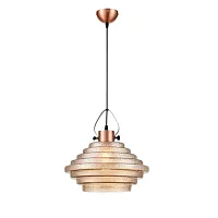 Светильник подвесной Genio VL5404P21 Vele Luce янтарный 1 лампа, основание розовое золотое в стиле современный выдувное