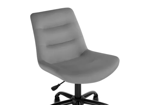 Компьютерное кресло Орди серое / черное 559278 Woodville, серый/велюр, ножки/металл/чёрный, размеры - *940***560*650 фото 5