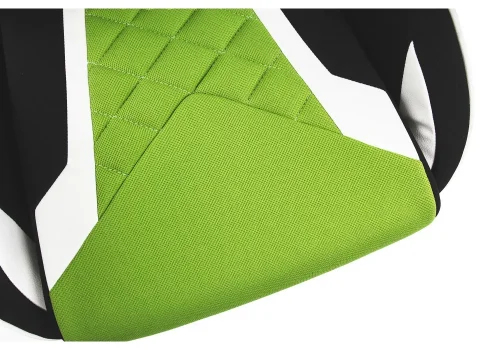 Кресло игровое Prime черное / зеленое 1858 Woodville, зелёный/ткань, ножки/металл/чёрный, размеры - *1310***700*700 фото 8
