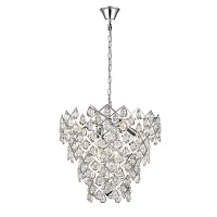 Люстра подвесная Diana VL3273P06 Vele Luce прозрачная на 6 ламп, основание хром в стиле классический Люстра подвесная Diana VL3273P06 Vele Luce прозрачная на 6 ламп, основание хром в стиле классический