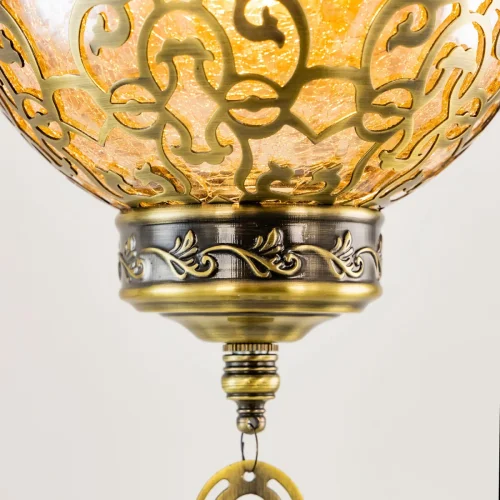 Светильник подвесной Каир CL419133 Citilux янтарный 3 лампы, основание бронзовое в стиле восточный каскад фото 10
