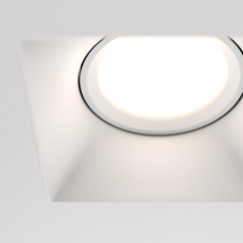 Светильник точечный Dot DL042-01-SQ-W Maytoni белый 1 лампа, основание белое в стиле современный для затирки фото 3